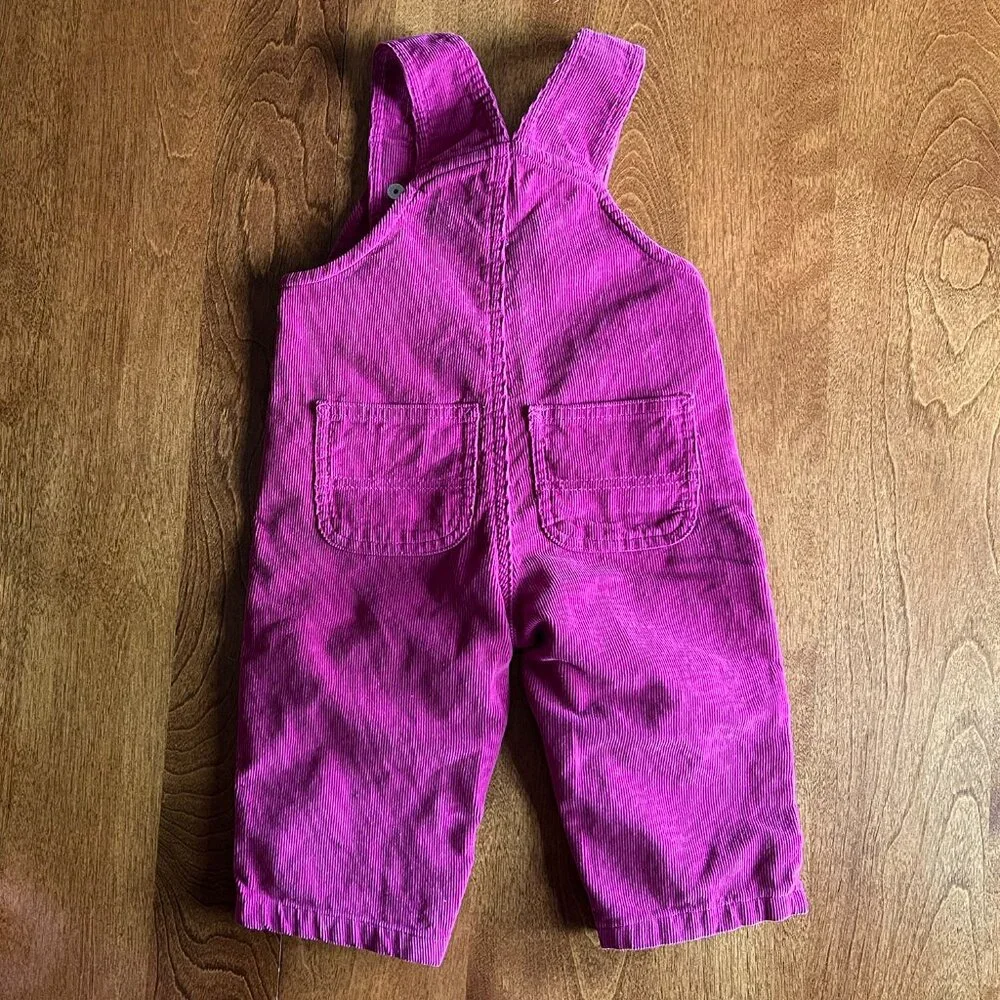 Carhartt magenta corduroy overalls 12m